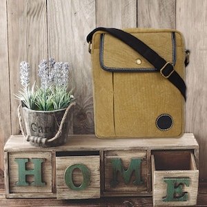 Sac à bandoulière/sac messager/sac à bandoulière, pochette de voyage/tablette, sac tendance homme, petit sac, sac de suivi/cycliste, pochette pour iPad - unisexe, fait main