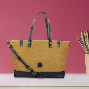 Sac fourre-tout de créateur, sac pour femme, sac de bureau/d'ordinateur portable, sac de voyage/de transport/sac à bandoulière, sac d'école/de travail, grand sac à main - fait main, unisexe, toile