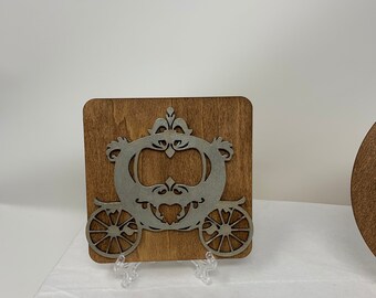 Disney themed Cinderella's Carriage sign 4"x4'