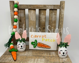 Bunny Eggs - Easter - Spring - Tiered tray decor - Farmhouse style - Rustic