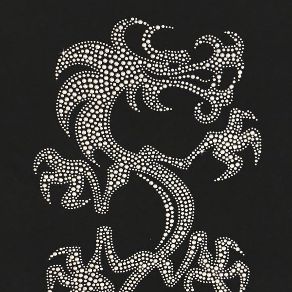 Dragon-Light Gray Studs bling Transfer / Tank Top / V- Neck T- Shirts / SweatShirts / Unisex