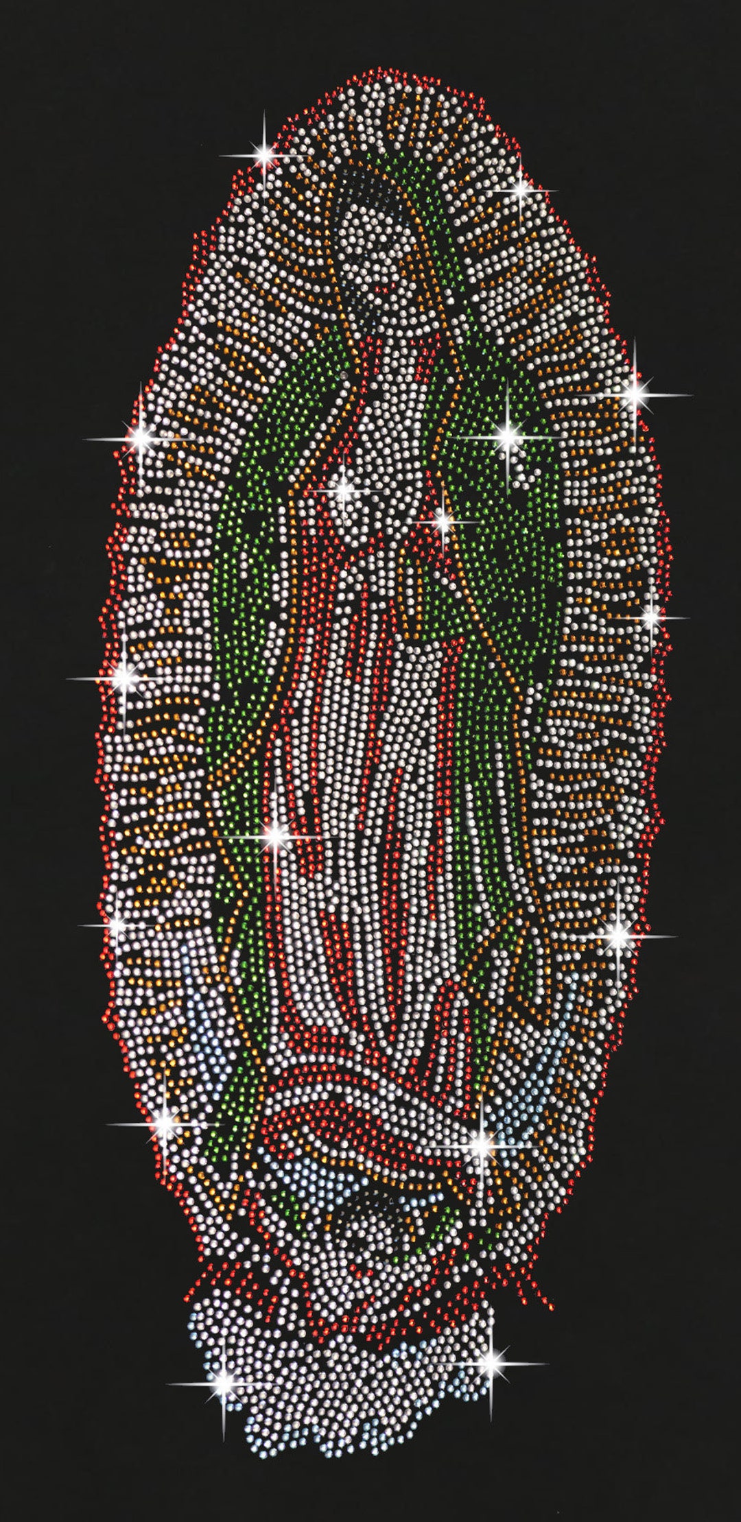 Virgin Mary / Virgin of Guadalupe Rhinestone Bling Transfer