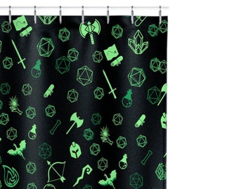 Dnd Douchegordijn, Dnd Badkamer decor, Dnd merch, dnd accessoires, dnd cadeau voor hem, d&d geschenken, DM cadeau