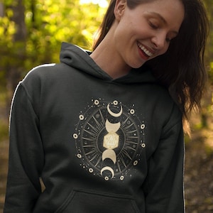 Dnd D20 hoodie, Dnd Poolover Hoodie, Dnd gifts, Dnd unisex hoodie, Dnd celestial hoodie, D&D hoodie, Dnd moon Hoodie. Dnd Sweatshirt gift