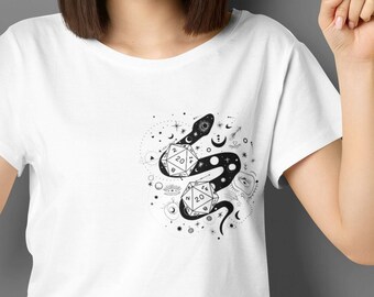 Dnd d20 shirt, Dnd Pocket Tee, Dnd tshirt, DM shirt, Dnd Rogue shirt, Snake DnD shirt, Dungeon master shirt, DM gift, DnD merch