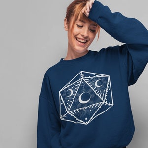 Sudadera Dnd, sudadera Dnd Dice, sudadera D20, sudadera Moon, sudadera de mazmorras y dragones, regalo DM, regalo maestro de mazmorra,