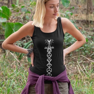 RUNS SMALL Dnd sword Tank top, D20 Tank top, Dnd Tank Top, Women&#39;s Tank top, Dnd tank top for her, Dnd Summer Top, DM gifts, Dnd gifts