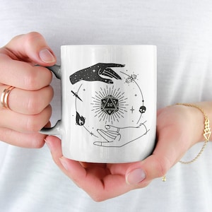 DnD Mug, Dnd gift, D20 mug, Dnd Spell casting Mug, Sorcerer Mug, TTRPG Mug, Dnd gift Mug, Ceramic Mug 11oz, Dnd merch, Dnd Wizard Mug