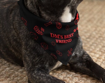 Dnd dog bandana, Dnd collar, DM&#39;s best friend Dog bandana, Pet Bandana Collar, Dnd gift, Dnd familiar bandana, Dnd pet bandana, DM pet gift
