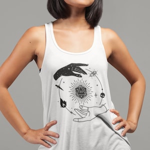 Cute Dnd Tank top, D20 Tank top, Dnd Spell Casting Tank Top, Women&#39;s Racerback Tank, DM tank top, TTRPG Tank Top, Dnd woman&#39;s gift