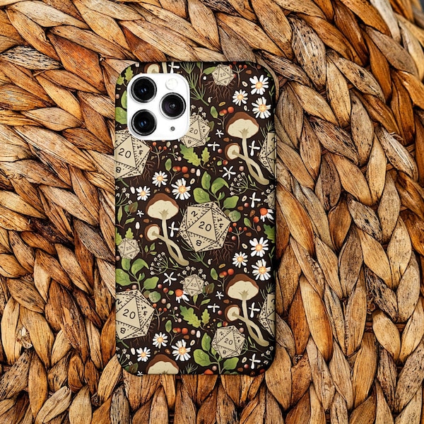 D&D Pilze iPhone Hülle, D&D Handy Hülle, D&D Druid iPhone Hülle, D&D iPhone 15 Fall, iPhone 14 Fall, Geschenke, D&D dünne Handyhülle