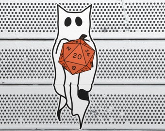 D&D Halloween Aufkleber, D&D Aufkleber, D&D Katzen Aufkleber, D&D Würfel Laptop Aufkleber, D&D Notebook Aufkleber, D&D Aufkleber, DM Geschenke, DM Aufkleber,