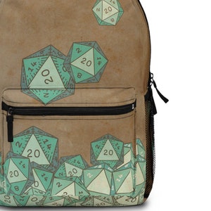Dnd dice backpack, Dnd laptop bag, d&d dice backpack, dnd reto bag, dnd school backpack, dnd gifts, DM backpack, Dnd school bag, Dnd gifts