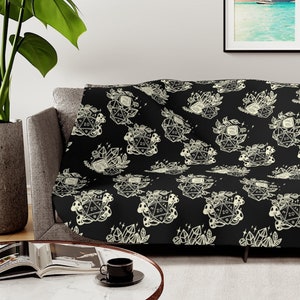 Dnd dice Blanket, Dnd Sherpa Blanket, dnd  blanket cover, D20 blanket, D&D Blanket, dnd gift blanket, Dnd gifts, Dnd home decor, dnd merch