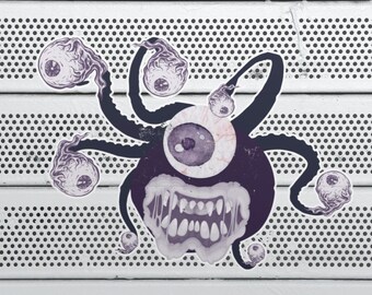 Dnd eye monster Sticker, Dnd stickers, D&D stickers, dnd laptop decal, DND notebook sticker, Dnd laptop sticker, Dnd gifts, dnd monster