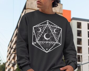 Sudadera Dnd, sudadera Dnd Dice, sudadera D20, sudadera Moon, sudadera de mazmorras y dragones, regalo DM, regalo maestro de mazmorra