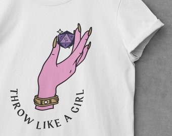 Dnd shirt, Dnd tshirt, Dnd Throw like a girl shirt, DM shirt, Dnd women's shirt, Dnd gift shirt, DM gift, DnD merch, dnd  Unisex shirt