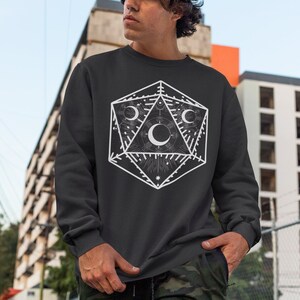 Sudadera Dnd, sudadera Dnd Dice, sudadera D20, sudadera Moon, sudadera de mazmorras y dragones, regalo DM, regalo maestro de mazmorra