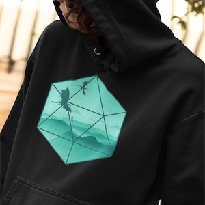 Dnd green dragon hoodie, Dnd long sleeve, Dnd Sweatshirt, Dnd dice hoodie, Dnd unisex hoodie, DM hoodie, D&D hoodie, Dnd gifts
