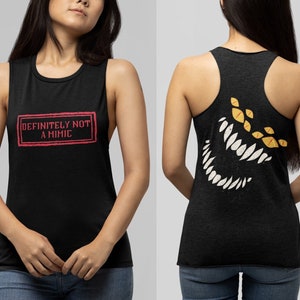Dnd Mimic Tank top, RUNS SMALL D20 Tank top, Dnd Tank Top, Women&#39;s Tank top, Dnd tank top for her, Dnd Summer Top, DM gifts, Dnd gifts