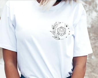 Dnd shirt for Women, Dnd Pocket Tee, Dnd tshirt, DM shirt, Dnd natural twenty shirt, Cute DnD shirt, TTRPG shirt, DM gifts, DnD merch