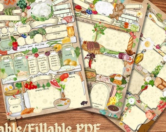 Tasty DnD Printable Character Sheet, Heroes Feast Fillable character sheet, Dnd character sheet template, D&D character sheet, Dnd Resources
