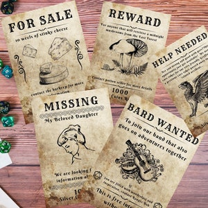 Paquete digital de carteles de DnD, 40 plantillas de carteles de D&D, plantillas de Canva personalizables para juegos de rol, recursos para juegos de DnD, carteles imprimibles de DnD