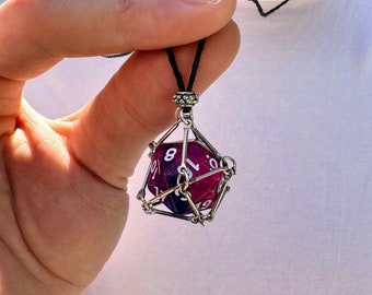 Dnd necklace, D20 necklace, dnd jewelry, Handmade Net Dice Necklace , Dice goblin necklace, SHIPIPPING FROM NETHERLANDS