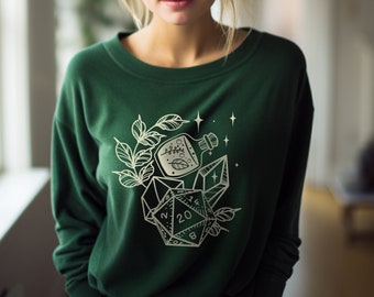 Sudadera Dnd, sudadera Dnd Dice, sudadera D20, sudadera Dnd de regalo, sudadera D&D, regalo DM, regalos TTRPG, sudadera Dnd druida