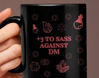 D&D Becher, Dnd Geschenk, Dnd D20 Becher, D & D Becher, TTRPG Becher, Dnd Würfelbecher, Dnd Keramikbecher 11 Unzen, Dnd Merch, DM Becher, Sass aus dem DM Becher, Dnd Geschenkbecher