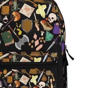 Dnd backpack, Dnd laptop bag, dnd d20 backpack, dnd reto bag, dnd school backpack, dnd gifts, DM backpack, Dnd school bag, Dnd gifts