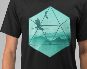 Camiseta Dnd Green Dragon, camisa Dnd, camiseta Dnd, camisa DM, camiseta de mazmorras y dragones, camisa D20, regalo DM, merchandising DnD, regalos Dnd, camiseta Dnd