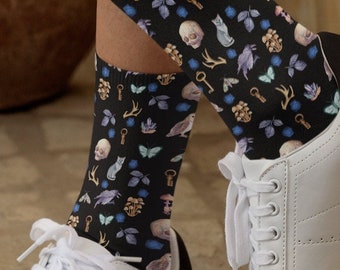 Dnd Necromancer socks, Dnd dice socks, D20 socks, Unisex dice socks, DTG Crew Socks, Dnd gifts, DM gifts, Dnd druid socks, RPG socks