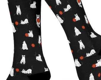 Dnd socks, Dnd Halloween dice socks, D20 cats socks, Unisex dice socks, DTG Crew Socks, Dnd gifts, DM gifts, TTRPG socks, Geeky funy socks