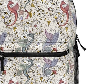 Dnd backpack, Dnd laptop bag Backpack, Dragons and dice backpack, dnd school backpack, dnd gifts, Dnd school bag, D&D dragon dice bag