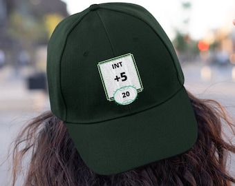 Czapka Dnd Intelligence, czapka baseballowa DnD, czapka Dnd Modifier, czapka geek, prezent dla graczy, prezent dla geeków, prezenty dnd, czapka unisex twill, czapka TTRPG