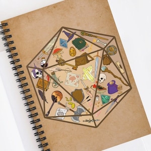 DND adventure Journal, Dnd journal, D&D character journal, DND Notebook, Dnd campaign journal, dnd Ruled Line notebook, D20 jurnal