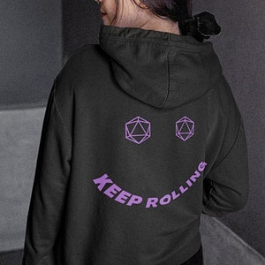 Dnd smiley hoodie, Dnd keep rolling Hoodie, Dnd gifts, Dnd unisex hoodie, Dnd D20 hoodie,  D&D hoodie, Dnd Retro Hoodie, Dnd sweatshirt