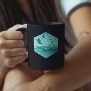 DnD Mug, Dnd gift, D20 mug, TTRPG Mug, D&D Mug, RPG Mug, Dnd gift Mug, Ceramic Mug 11oz, Dnd merch, Wizard Mug, DM mug, dnd dragon mug