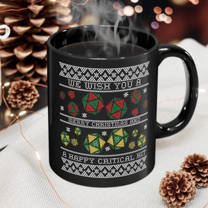 DnD Mug, Dnd Christmass Mug, D20 Mug, RPG Mug, Dungeon Master, Dnd Gift, Mug, Ceramic Mug 11oz Double Sided Black Mug, Potion mug