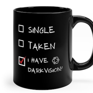 DnD Mug, Dnd I have dark vision Mug, Dnd gift mug, Funny dnd mug, D&D Mug, RPG Mug, Dnd gift Mug, Ceramic Mug 11oz, Dnd merch, DM mug