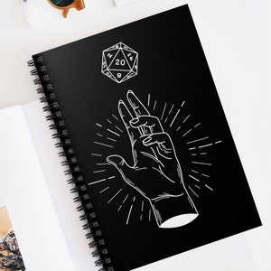 DND Journal,  D20 Hand notebook, Dnd spiral journal, D&D character journal, DND Notebook,  DM Notebook, Dnd campaign journal, Dnd notebook