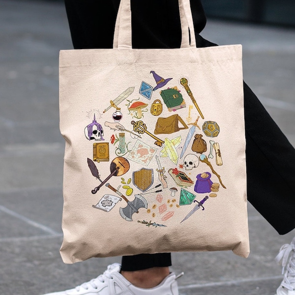 D&D Tote Bag, D&D Abenteuertasche, D&D Tasche, TTRPG Tasche, D&D Tasche, DM Tasche, D&D Tasche, D&D Tasche, D&D Tasche