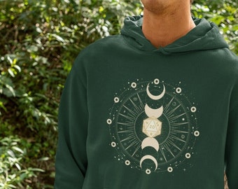 Sudadera con capucha Dnd D20, sudadera con capucha Dnd Poolover, regalos Dnd, sudadera con capucha unisex Dnd, sudadera con capucha Dnd D20, sudadera con capucha D&D, sudadera con capucha Dnd moon. Sudadera Dnd