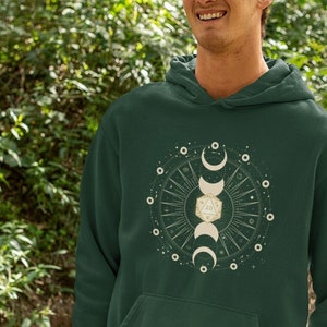 Dnd D20 hoodie, Dnd Poolover Hoodie, Dnd gifts, Dnd unisex hoodie, Dnd D20 hoodie, D&D hoodie, Dnd moon Hoodie. Dnd Sweatshirt