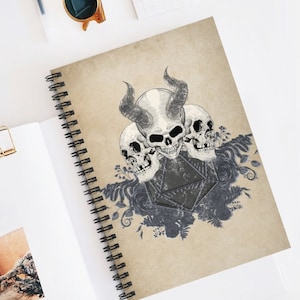 Dnd Tiefling skull notebook, DND Journal, D&D journal, DnD character journal, DND Adventure Notebook,  DM Notebook, Dungeon master journal