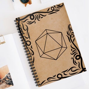 DND Journal,  D20 Campaign notebook, Druid journal, D&D character journal, DND Notebook,  DM Notebook, dnd campaign journal, Dnd notebook