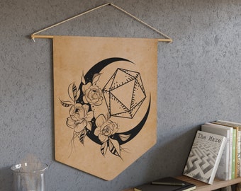 Dnd Flag, Dnd Pennant, Dnd Wall art, Dnd Tapestry, Dnd wall decor, Dnd accessory, Game room decor, D&D wall art, dnd celestial , Dnd Gifts