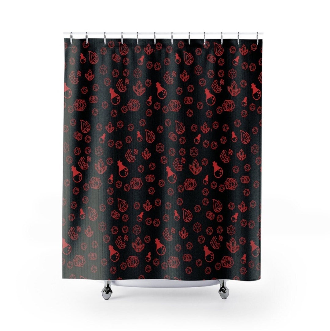 Dnd Shower Curtain Dnd Bathroom Decor Dnd Merch Dnd Etsy