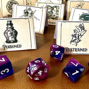 Cartões de status imprimíveis DnD, cartões de status digitais Dnd, cartões de status Dnd 5e, modelo de status Dnd, status D&D, cartões de estatísticas TTRPG, cartões de RPG